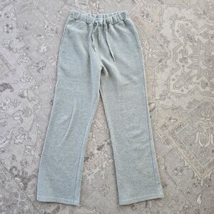 Comfrt Waffle Lounge Relaxed Sweatpants, Heather Grey, Medium